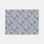 Der rosa Flamingo in der Wasserfarbe Fleecedecke (Vorderseite (Horizontal))
