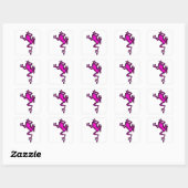 der rosa FROG Quadratischer Aufkleber (Blatt)