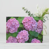 Der Rosa Hortensia-Hydrangebusch Einladung (Stehend Vorderseite)