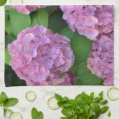Der Rosa Hortensia-Hydrangebusch Geschirrtuch (Gefaltet)