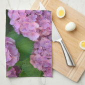 Der Rosa Hortensia-Hydrangebusch Geschirrtuch (Viertel Falte)