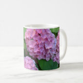 Der Rosa Hortensia-Hydrangebusch Kaffeetasse (VorderseiteRechts)