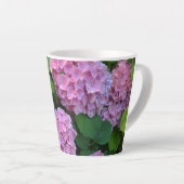 Der Rosa Hortensia-Hydrangebusch Milchtasse (Rechte Ecke)