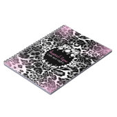 Der rosa Leopard-Tique 311 verblassen Notizblock (Linke Seite)
