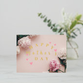 Der rosa Muttertag Folien Feiertagspostkarte (Stehend vorne)