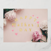 Der rosa Muttertag Folien Feiertagspostkarte (Vorderseite)