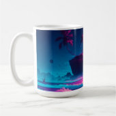 Der rosa Ozean und Palmen Kaffeetasse (Links)