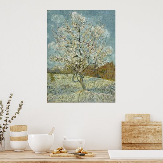 Der rosa Pfirsichbaum von Van Gogh Poster (Küche)