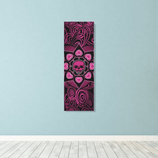 Der rosa Schädel Leinwanddruck (Insitu (Holzboden))