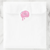 Der rosa Schleim Runder Aufkleber (Tasche)