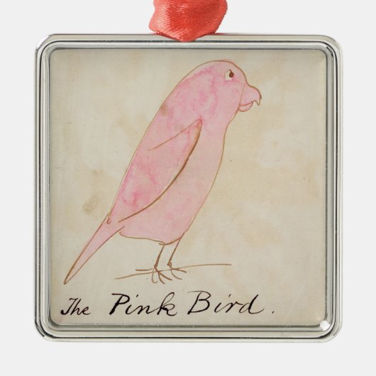 Der rosa Vogel, von 'sechzehn Zeichnungen Comic Silbernes Ornament (Vorne)