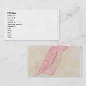 Der rosa Vogel, von 'sechzehn Zeichnungen Comic Visitenkarte (Vorne/Hinten)