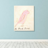 Der rosafarbene Vogel, von 'Sechzehn Zeichnungen v Leinwanddruck (Insitu (Holzboden))