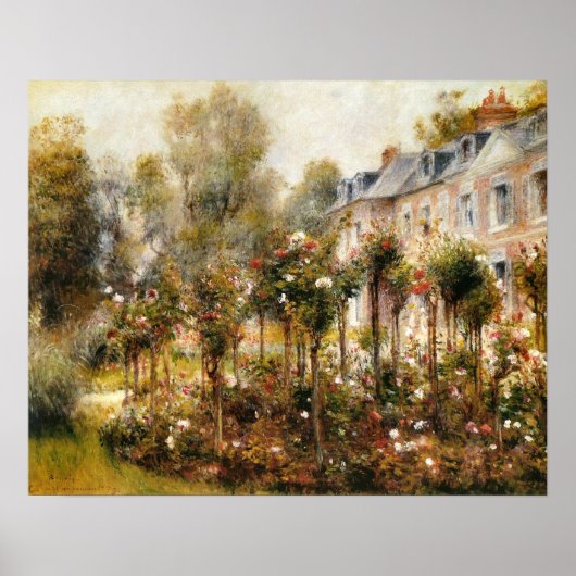Der Rose-Garten in Wargemont Poster (Vorne)