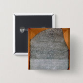 Der Rosetta Stein, von Fort-St. Julien, Button (Vorne & Hinten)