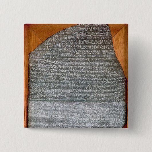 Der Rosetta Stein, von Fort-St. Julien, Button (Vorderseite)
