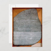 Der Rosetta Stein, von Fort-St. Julien, Postkarte (Vorne/Hinten)