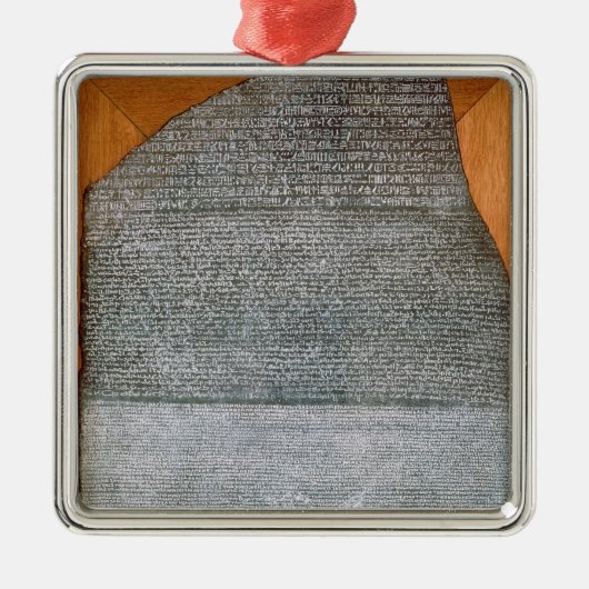 Der Rosetta Stein, von Fort-St. Julien, Silbernes Ornament (Vorne)