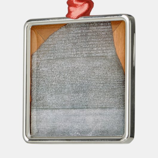 Der Rosetta Stein, von Fort-St. Julien, Silbernes Ornament (Links)