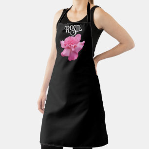 Der Rosie-Name ist hübsch rosa Rosa Blüte Schürze