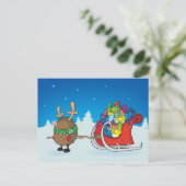 der rot Nasen Igel Postkarte (Stehend Vorderseite)