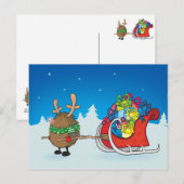 der rot Nasen Igel Postkarte (Vorne/Hinten)