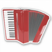 Der rote Akkordeon Aufkleber (Vorderseite)