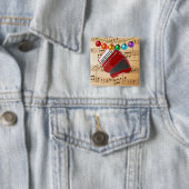 Der rote Akkordeon, bunte Ornamente, Button (Beispiel)