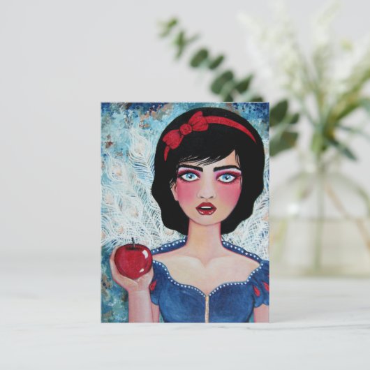 Der rote Apfel Postkarte (Stehend Vorderseite)