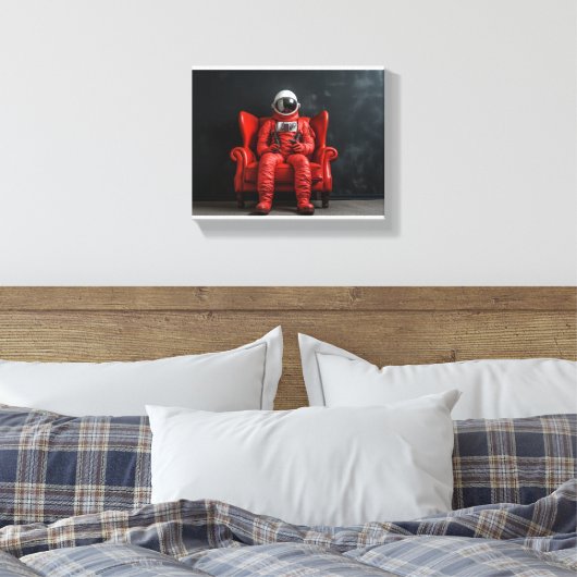 Der rote Astronaut Leinwanddruck (Insitu (Schlafzimmer))