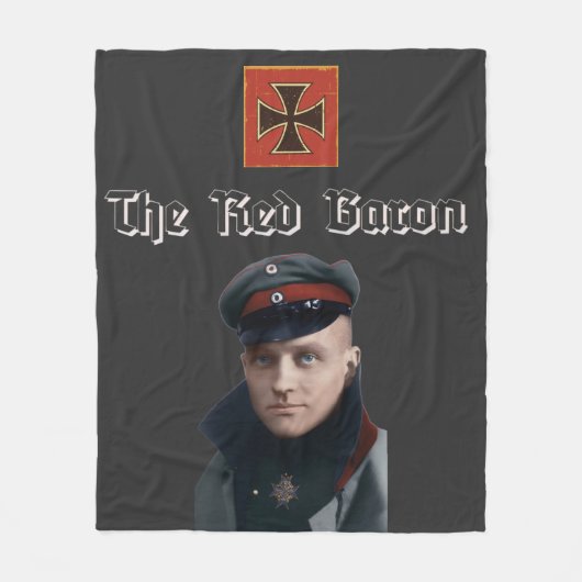 Der Rote Baron Erster Weltkrieg Fleecedecke (Vorderseite)