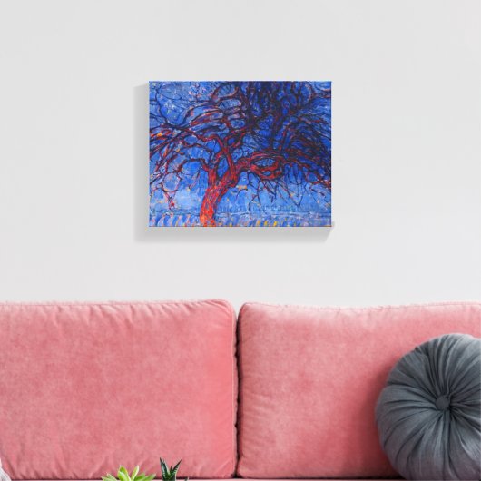 DER ROTE BAUM, Leinwand, Kunst PIET MONDRIAN Leinwanddruck (Insitu (Wohnzimmer))