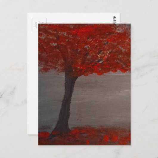 Der Rote Baum Postkarte (Vorne/Hinten)