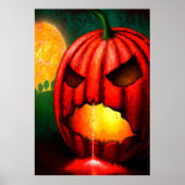 Der rote Beängstigende Kürbis | AI Art Poster (Vorne)