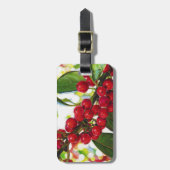 Der rote Beerenkunstdruck Gepäckanhänger (Vorderseite vertikal)