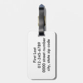 Der rote Beerenkunstdruck Gepäckanhänger (Rückseite vertikal)