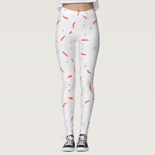 DER ROTE CHILI. ES IST HEISS! LEGGINGS (Vorderseite)