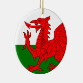 Der rote Drache [Flagge von Wales] Keramikornament (Rechts)