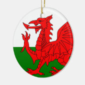 Der rote Drache [Flagge von Wales] Keramikornament (Links)