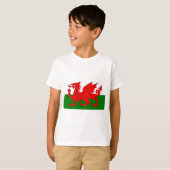 Der rote Drache [Flagge von Wales] T-Shirt (Vorne ganz)