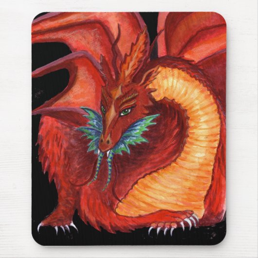 Der rote Drache Mousepad (Vorne)