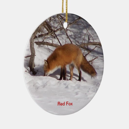 Der rote Fox Keramik Ornament (Rechts)