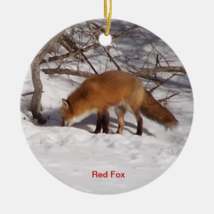 Der rote Fox Keramik Ornament