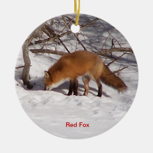 Der rote Fox Keramik Ornament (Vorne)