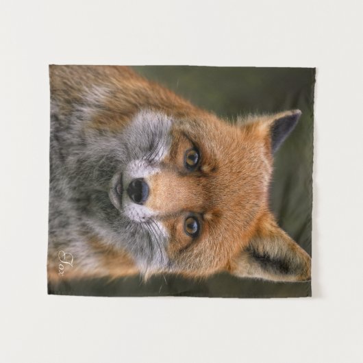 Der rote Fuchs Wandteppich (Vorderseite (Horizontal))