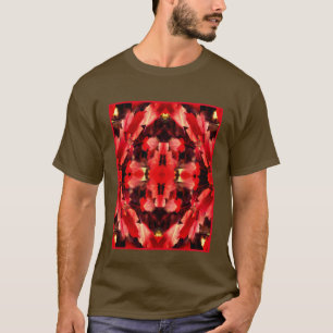 Der rote Herbst lässt die Naturmalerei Abstrakt T-Shirt
