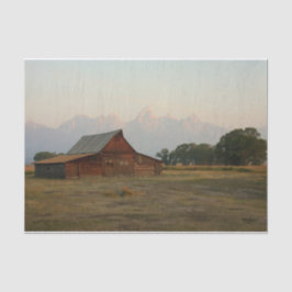 Der Rote Holzstall gibt uns sein Dach zu Seidenpapier