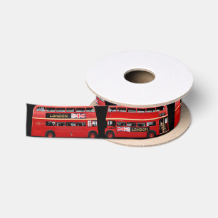 Der rote London-Bus Satinband