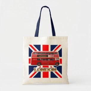 Der rote London-Doppeldeckerbus Tragetasche