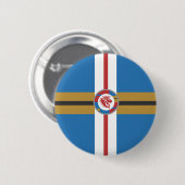 Der rote Löwenknopf Button (Vorne & Hinten)